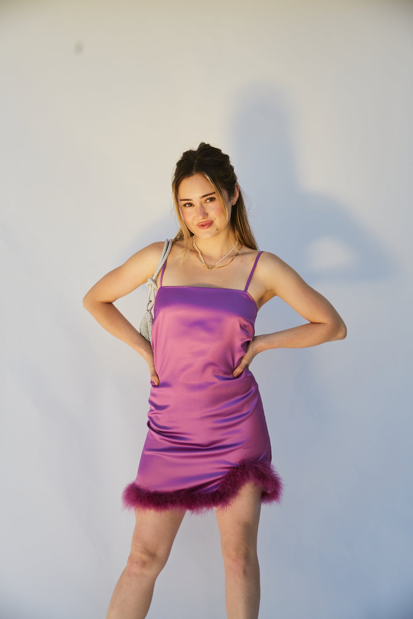 Purple Swag Dress